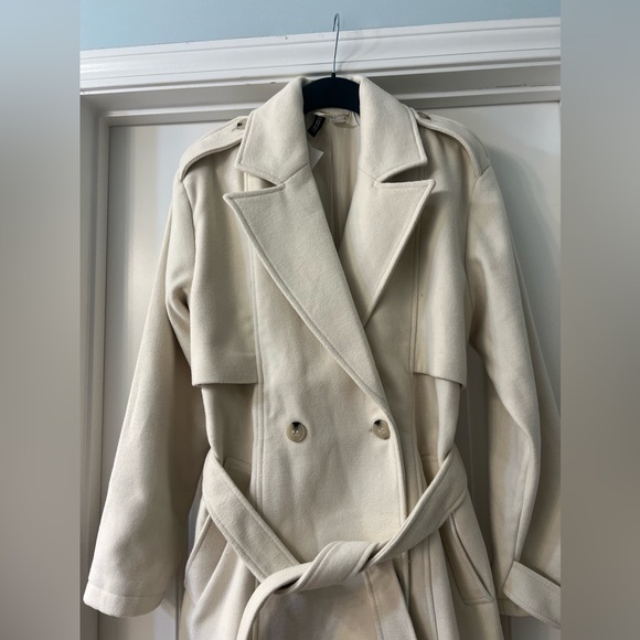 Brushed finished twill trench coat small - Picture 6 of 9